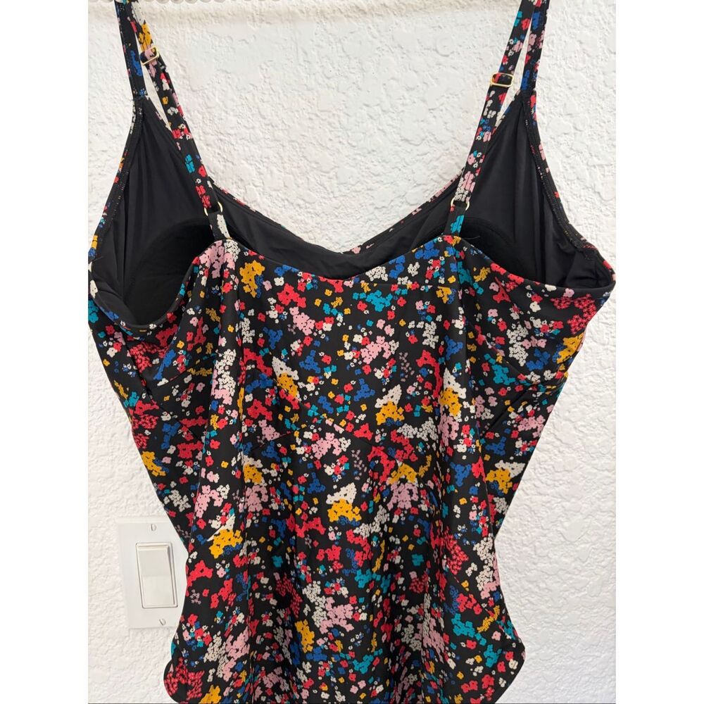 Summersalt Floral One-Piece Swimsuit in Black with Multicolor Print - Picture 7 of 12